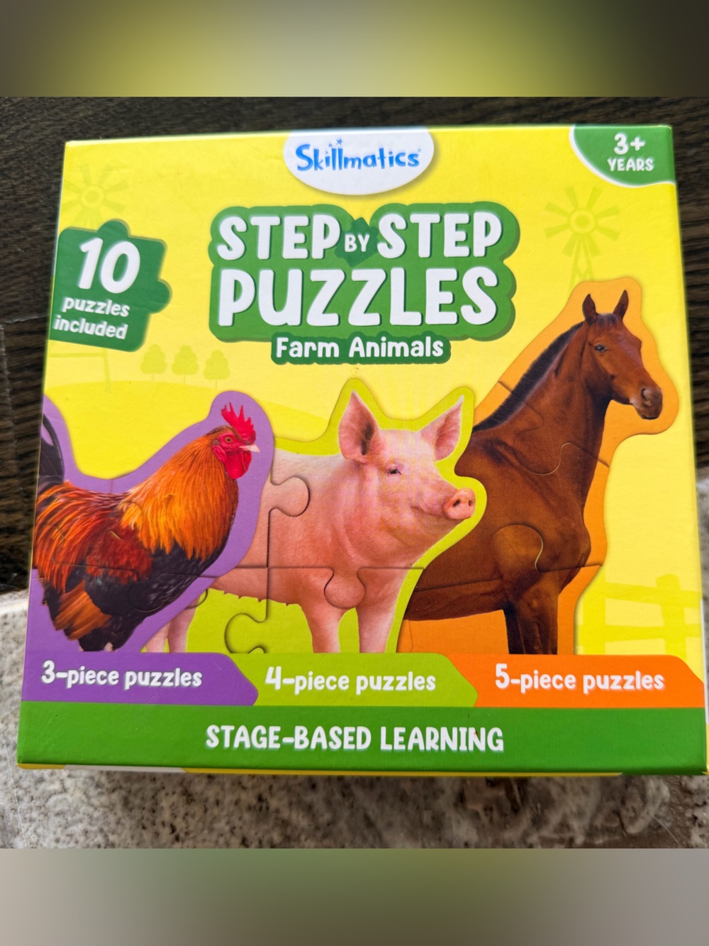 Skillmatics Step by Step Puzzles Farm & Wild Animals (Missing Piece)